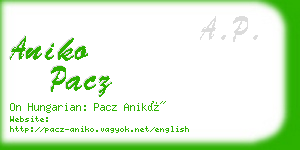 aniko pacz business card